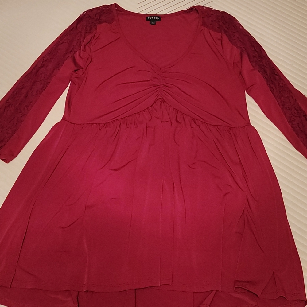 Low cut babydoll blouse